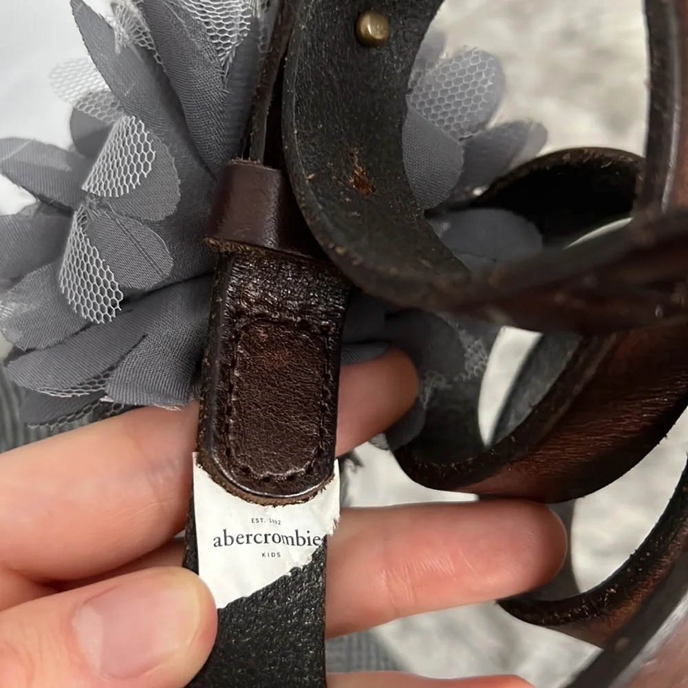 Abercrombie Kids Floral Genuine Leather Belt